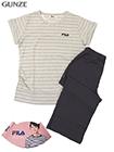 GUNZE(グンゼ)FILA(フィラ)婦人半袖・7分丈パンツパジャマ 脇シャーリングの詳細画面へ