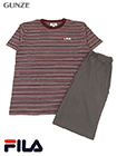 GUNZE(グンゼ)FILA(フィラ)紳士半袖・半パンツパジャマ ボーダーの詳細画面へ