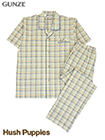 GUNZE(グンゼ)Hush Puppies 紳士半袖・長パンツパジャマ チェック柄の詳細画面へ