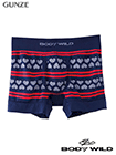 GUNZE(グンゼ)BODYWILD 紳士ボクサーブリーフ(前とじ) ハートボーダーの詳細画面へ