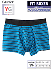 GUNZE(グンゼ)YG 紳士ボクサーブリーフ(前あき) FIT BOXER ボーダーの詳細画面へ