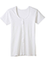 GUNZE(グンゼ)快適工房 婦人三分袖前あきボタン付きシャツ やわらか素材のカラー　ホワイト 