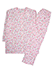 Bonheur(ボヌール)婦人長袖・長パンツパジャマ 空羽楊柳 花＆ネコ柄のカラー　ピンク 