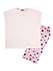 GUNZE(グンゼ)Tuche(トゥシェ)婦人フレンチ袖・5分丈パンツパジャマ 無地＆スイーツ柄のカラー　ピンク 