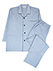 GUNZE(グンゼ)ClearSta紳士長袖・長パンツパジャマ 抗ウイルス加工 綿100%のカラー　ブルー 
