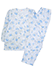 GUNZE(グンゼ)婦人長袖・長パンツパジャマ 花柄 ナチュラル楊柳 綿100%のカラー　サックス 