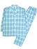 GUNZE(グンゼ)紳士長袖・長パンツパジャマ チェック柄 ソフトクレープ 綿100%のカラー　ブルー 