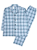 GUNZE(グンゼ)紳士長袖・長パンツパジャマ 極暖 肌側綿100% ペイズリーチェック柄のカラー　ブルー 