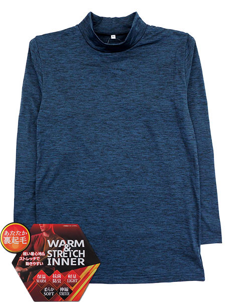 WARM&STRETCH INNER �a�m�����n�C�l�b�N�V���c �����������N�� �ے��J���[ �y�����S FJ1713�̃��C���摜