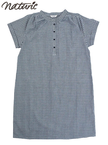 naturic �w�l����߃T�b�J�[�����s�[�X cotton100% �M���K���`�F�b�N�� 46030�̃��C���摜