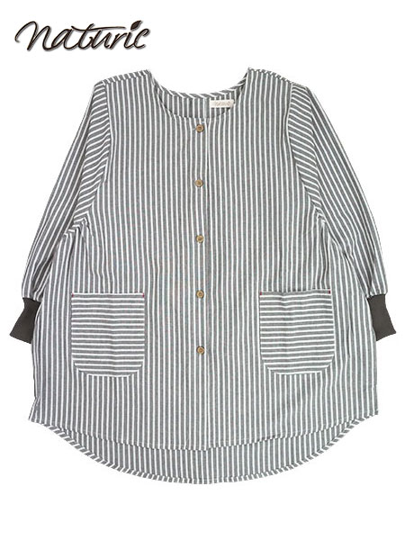 naturic �w�l�^�u���G�O�����X���b�N �X�g���C�v�� cotton100% �������u 36005�̃��C���摜