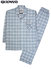 ROWAND(ロワンド)紳士長袖・長パンツパジャマ 日本製 綿100% 天竺 チェック柄の詳細画面へ