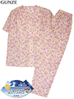 GUNZE(グンゼ)COOLMAGIC 婦人半袖・長パンツパジャマ 綿100%吸汗速乾 花柄の詳細画面へ