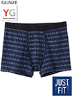 GUNZE(グンゼ)YG JUST FIT 紳士ボクサーブリーフ(前あき)変化ボーダー柄の詳細画面へ