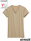 GUNZE(グンゼ) YG airMADE(エアメイド) 紳士汗取り付VネックTシャツ(短袖)の詳細画面へ