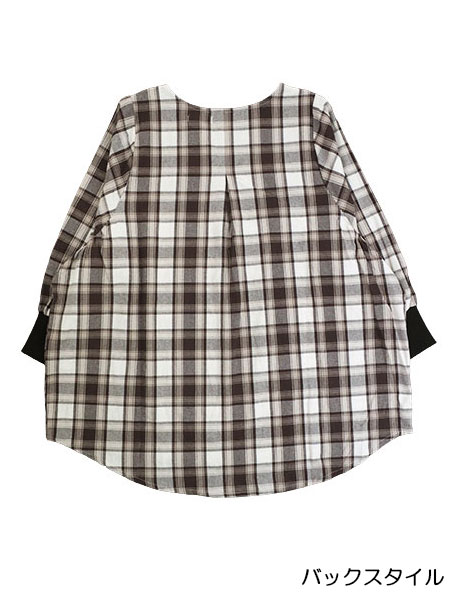 naturic �w�l�^�u���G���B�� �`�F�b�N�� cotton100% �������u ���Ԃ�^�C�v 46001�̏ڍ׉摜�P